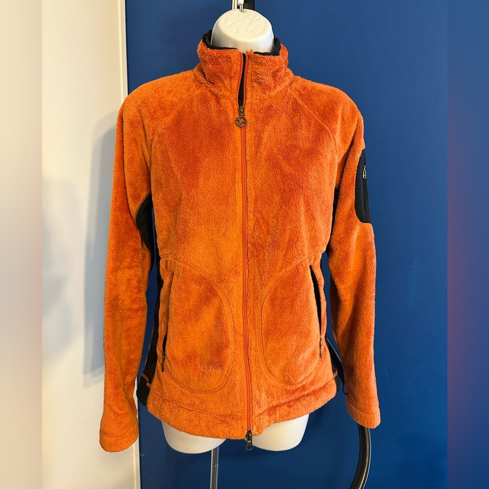 Columbia Titanium women’s orange fleece Jacket MEDIUM